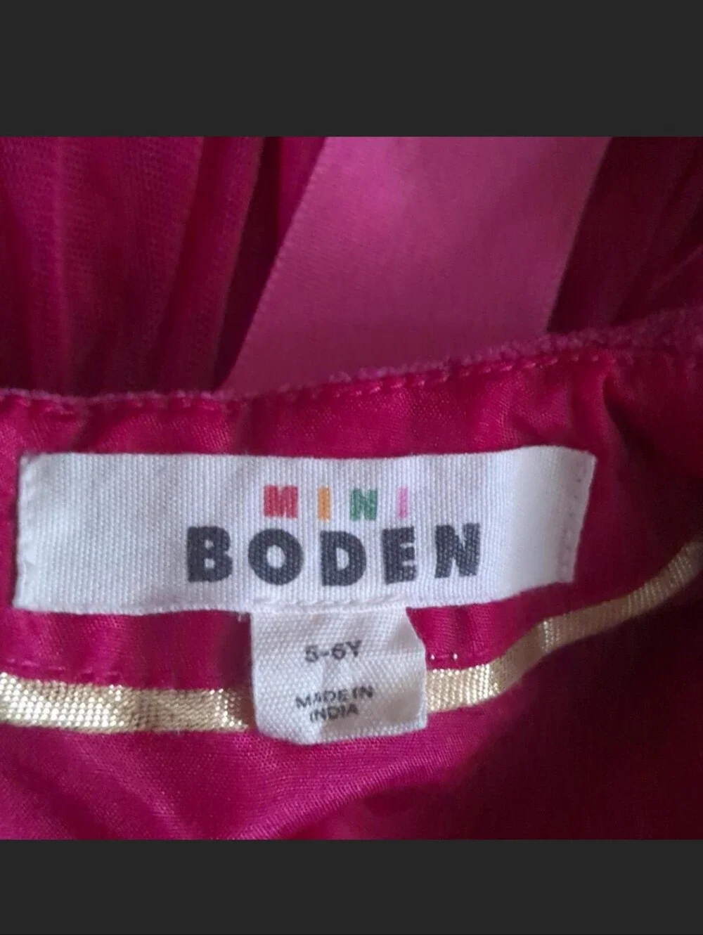 VINTAGE MINI BODEN CHERRY JAM VELVET TULLE PARTY DRESS 5-6 yr